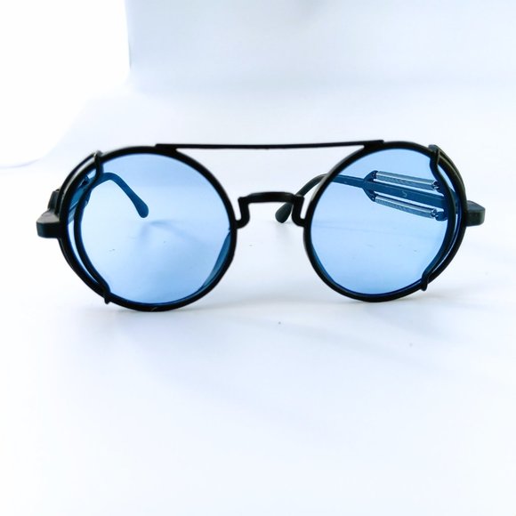 Brand New Vintage Black Steampunk Round Sunglasses: Embrace Unique Style! - Picture 3 of 6